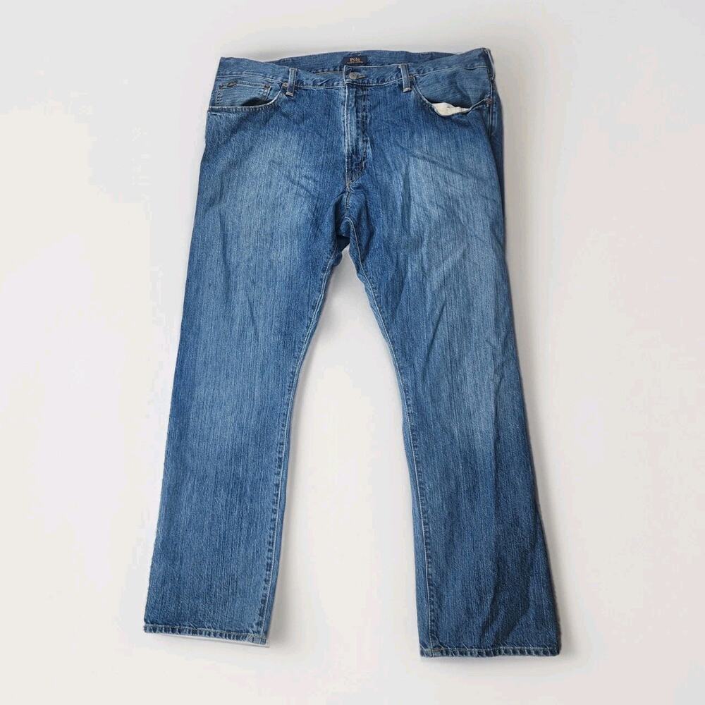 Polo Ralph Lauren Varick Slim Straight Jeans Blue Denim Mens 40x32